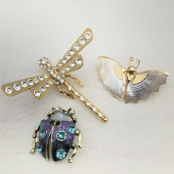 Bug Butterfly and Dragonfly Brooches - Picture 1 of 3